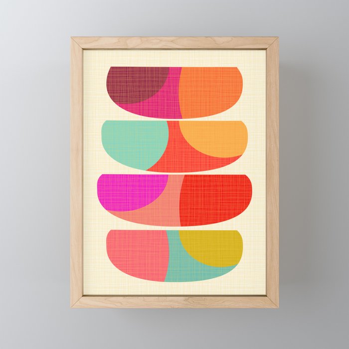 Color Bowls Framed Mini Art Print