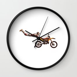 Motocross Stunt Jump Wall Clock