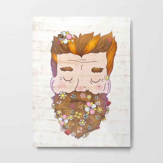 Flower beard Metal Print