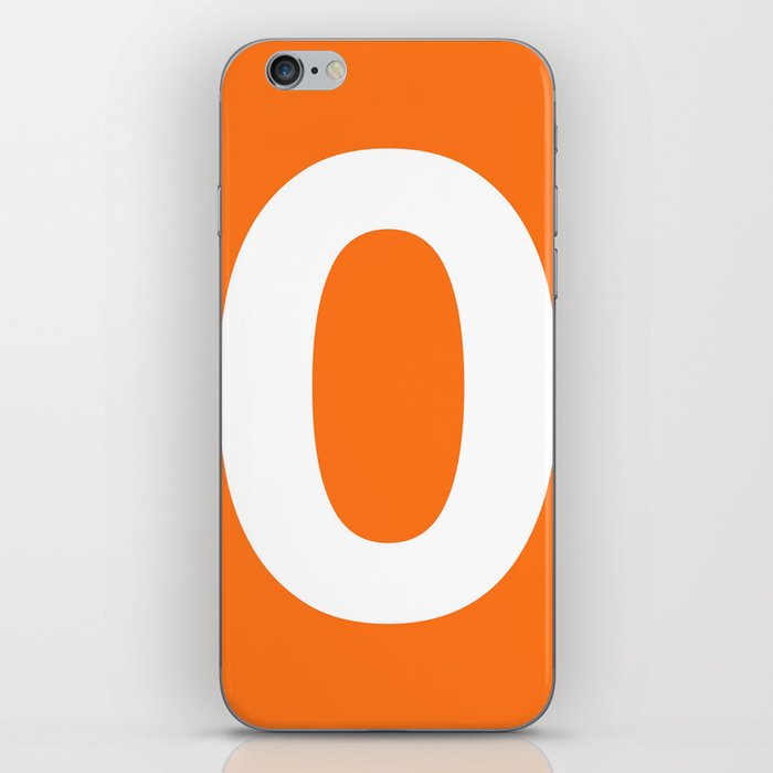 Number 0 (White & Orange) iPhone Skin