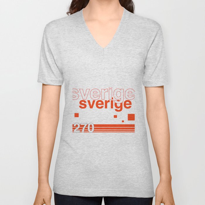 Sweden stamp  V Neck T Shirt