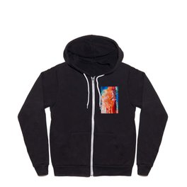Contemporary Abstract Painting Zip Hoodie