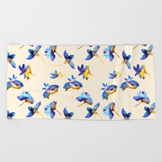Fancy flowers Beach Towel