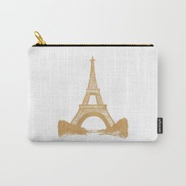 Golden Eiffel Tower Carry-All Pouch