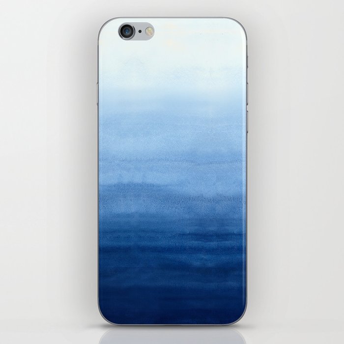 Blue Watercolor Ombré iPhone Skin