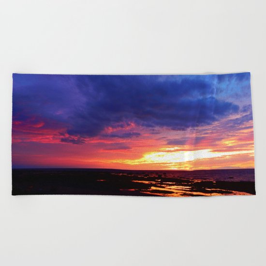Evening's Face Beach Towel