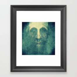 Scary ghost face #7 | AI fantasy art Framed Art Print