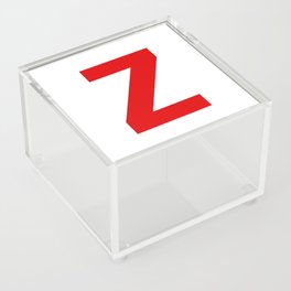 Letter Z (Red & White) Acrylic Box