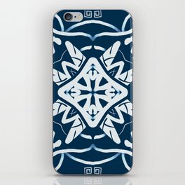 Blue and White Mandala Art - Drama 1 iPhone Skin