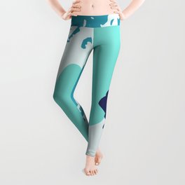 Distressed Abstract Vector Patterns Leggings