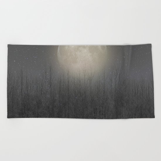 The Moon Shines Bright II Beach Towel