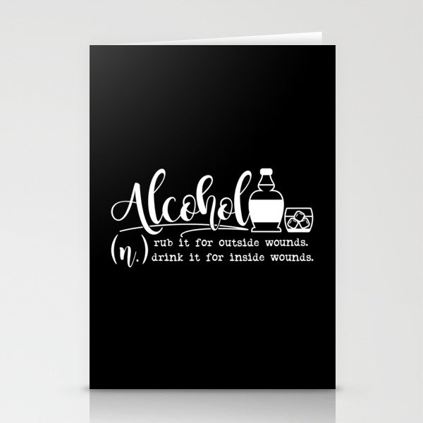Funny Alcohol Quote Stationery Cards