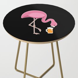 Beer Lover Flamingo Side Table