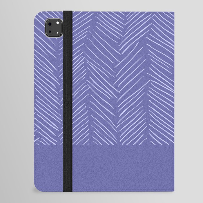 Very Peri 2022 Color Of The Year Violet Blue Periwinkle Herringbone iPad Folio Case