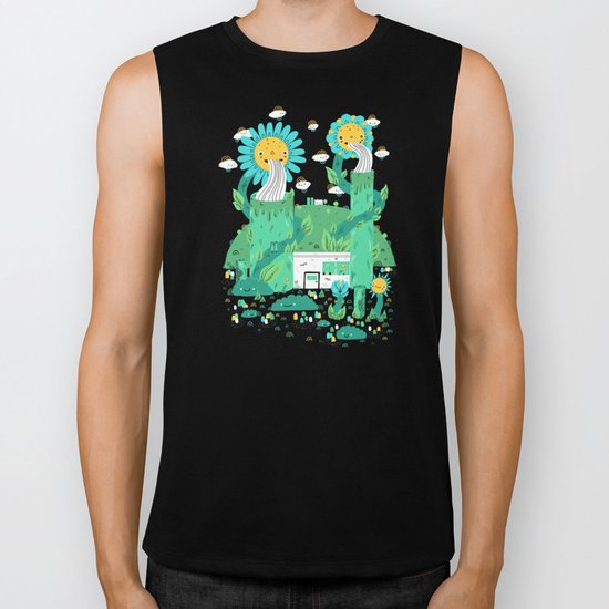 Flower power plant Biker Tank