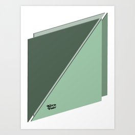 Green Triangles #kirovair #design #minimal #society6 #buyart #green Art Print