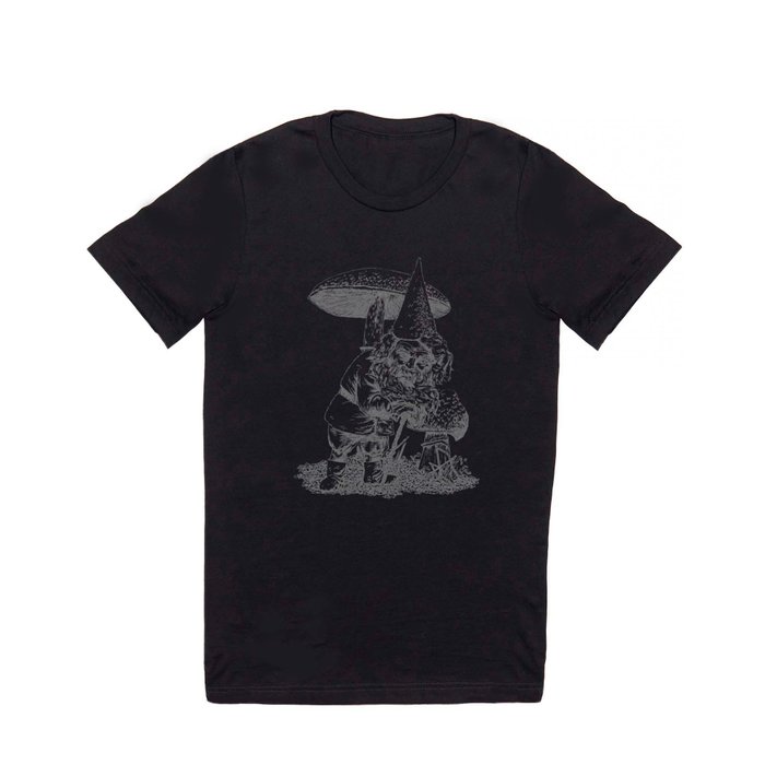 Knobby-caned gnome with mushrooms T Shirt