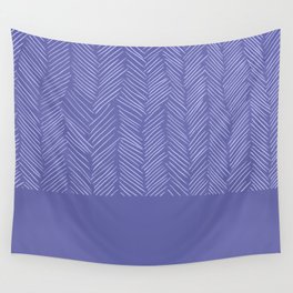 Very Peri 2022 Color Of The Year Violet Blue Periwinkle Herringbone Wall Tapestry