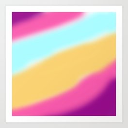  Healing With Colorful Rainbow Aura Gradient Ombre Sombre Abstract  Art Print