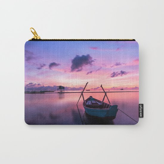 Boat and Sunrise Carry-All Pouch