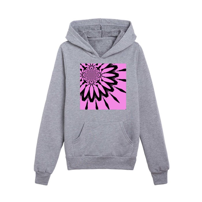 The Modern Flower Lilac Pink Kids Pullover Hoodie