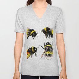 Bumblebee, Bee art, bee design, bees V Neck T Shirt