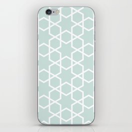 Pastel Blue and White Tessellation Pattern 14 - Coloro 2022 Popular Color Pure Water 088-88-09 iPhone Skin