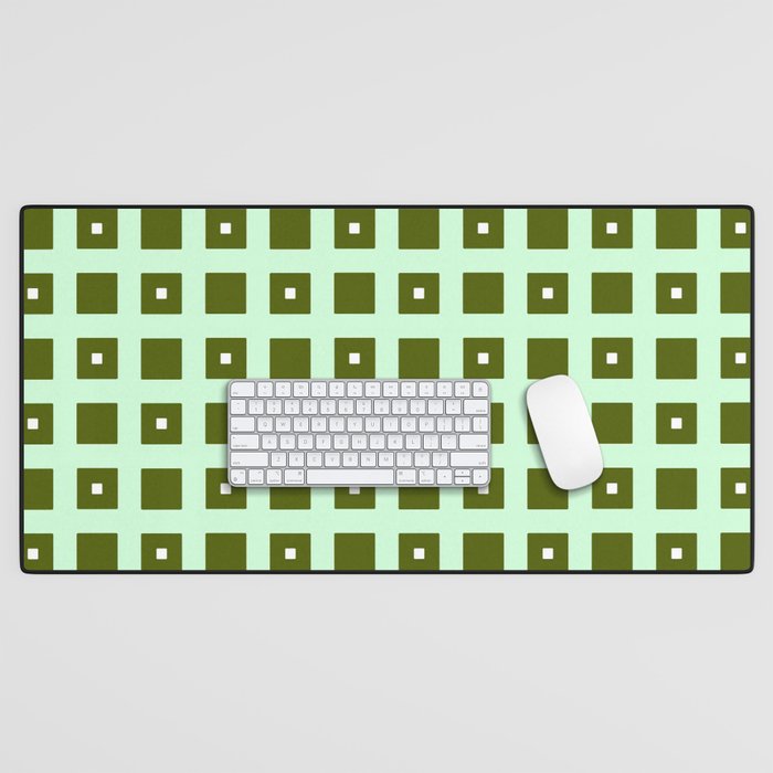 Square and tartan 129 Desk Mat