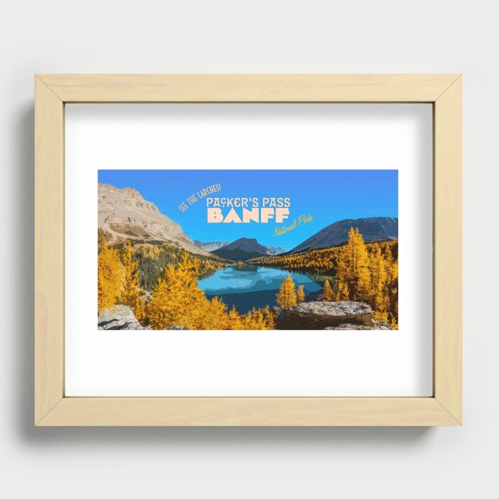 Larches in Banff Poster Recessed Framed Print