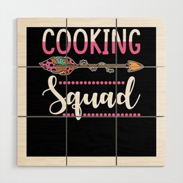 Cooking Squad Cooking Women Team Wood Wall Art