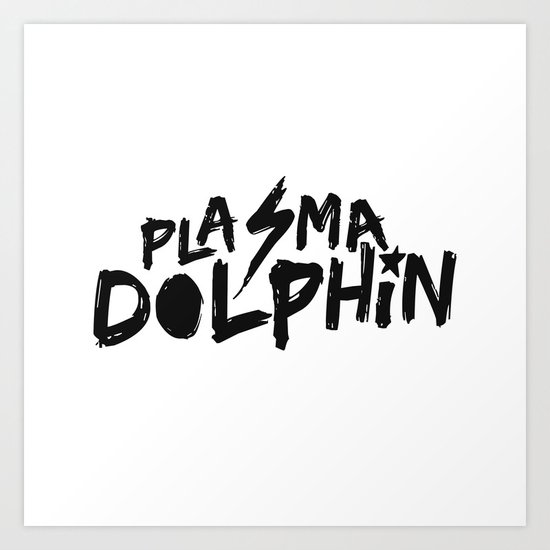 Plasma Dolphin Art Print