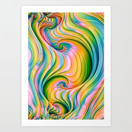 Taffy Tie Dye II. Psychedelic Melt Art Print