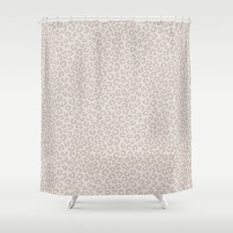 Leopard Print - Beige Shower Curtain