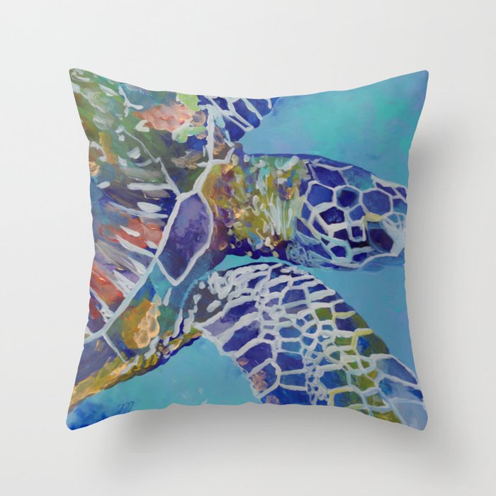 sea turtle throw pillow