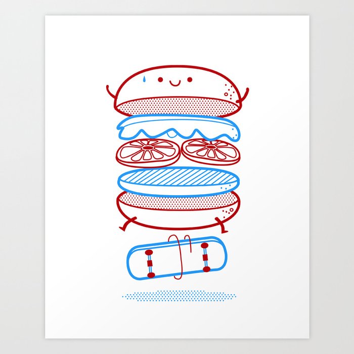 Street burger  Art Print