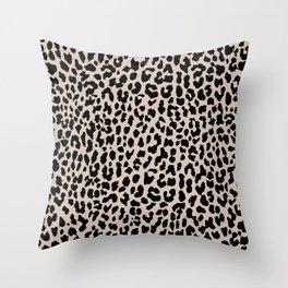 Tan Leopard Throw Pillow