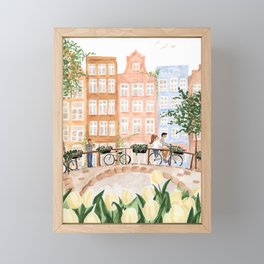Amsterdam in the Spring Framed Mini Art Print