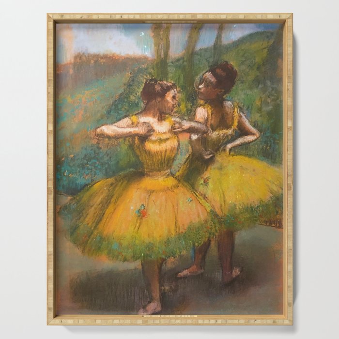 Edgar Degas "Two dancers in yellow" Serving Tray