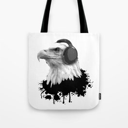 Music Eagle Banksy Style Tote Bag