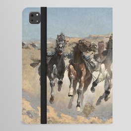 Dismounted: The Fourth Troopers Moving the Led Horses (1890) by Frederic Remington. iPad Folio Case