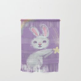 Catch A Falling Star White Rabbit Wall Hanging