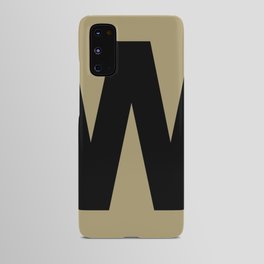 Letter W (Black & Sand) Android Case