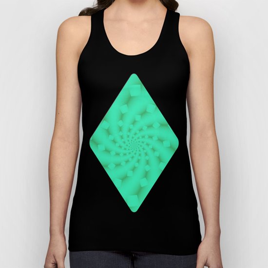 Tess Fractal in Honeydew Unisex Tank Top
