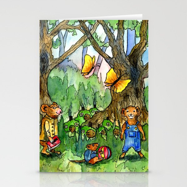 A Village in the Forest Stationery Cards