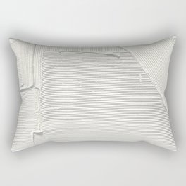 Relief [2]: an abstract, textured piece in white by Alyssa Hamilton Art Rectangular Pillow