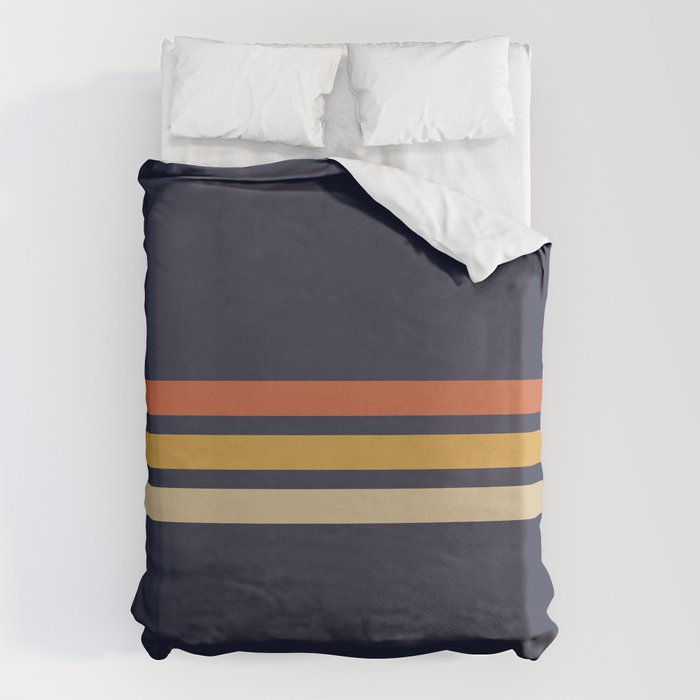Vintage Retro Stripes Bettbezug Vintage Retro Stripes Bettbezug