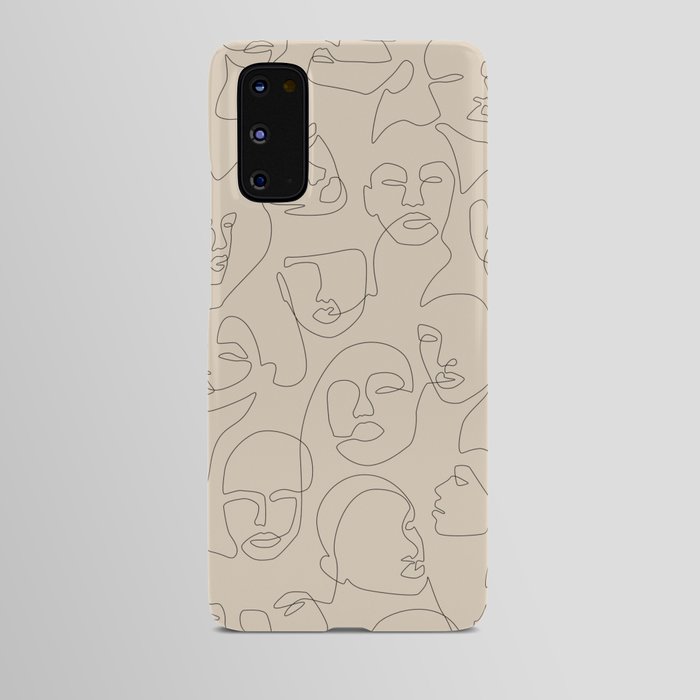 She's Beige Android Case | Drawing, She's-beige, Explicit-design-art, Beige, Tan, Light-brown, One-line-drawing, Single-line, Faces-in-line, Female