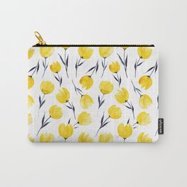Yellow Tulips | Watercolour Pattern Carry-All Pouch