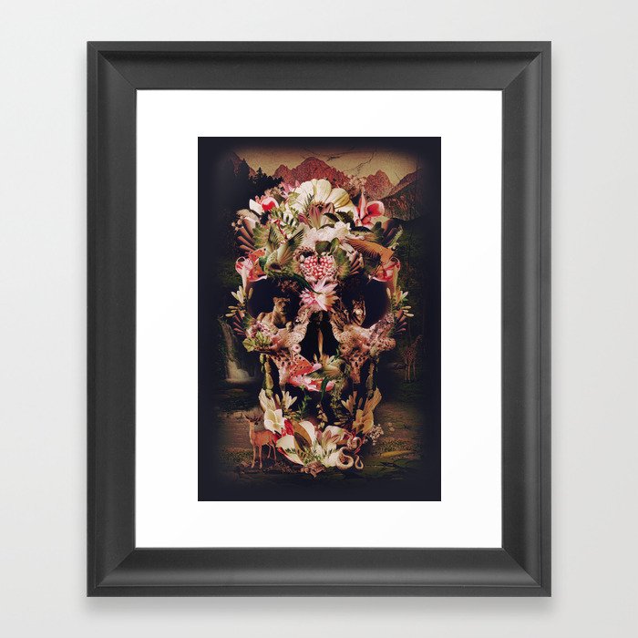 Jungle Skull Framed Art Print