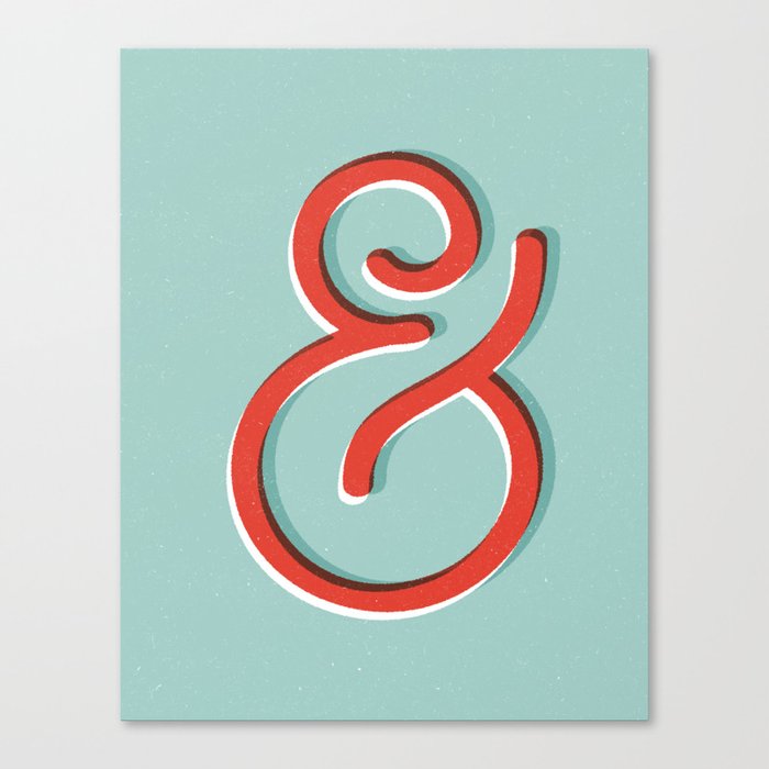 Ampersand red white and green and symbol typography design ...